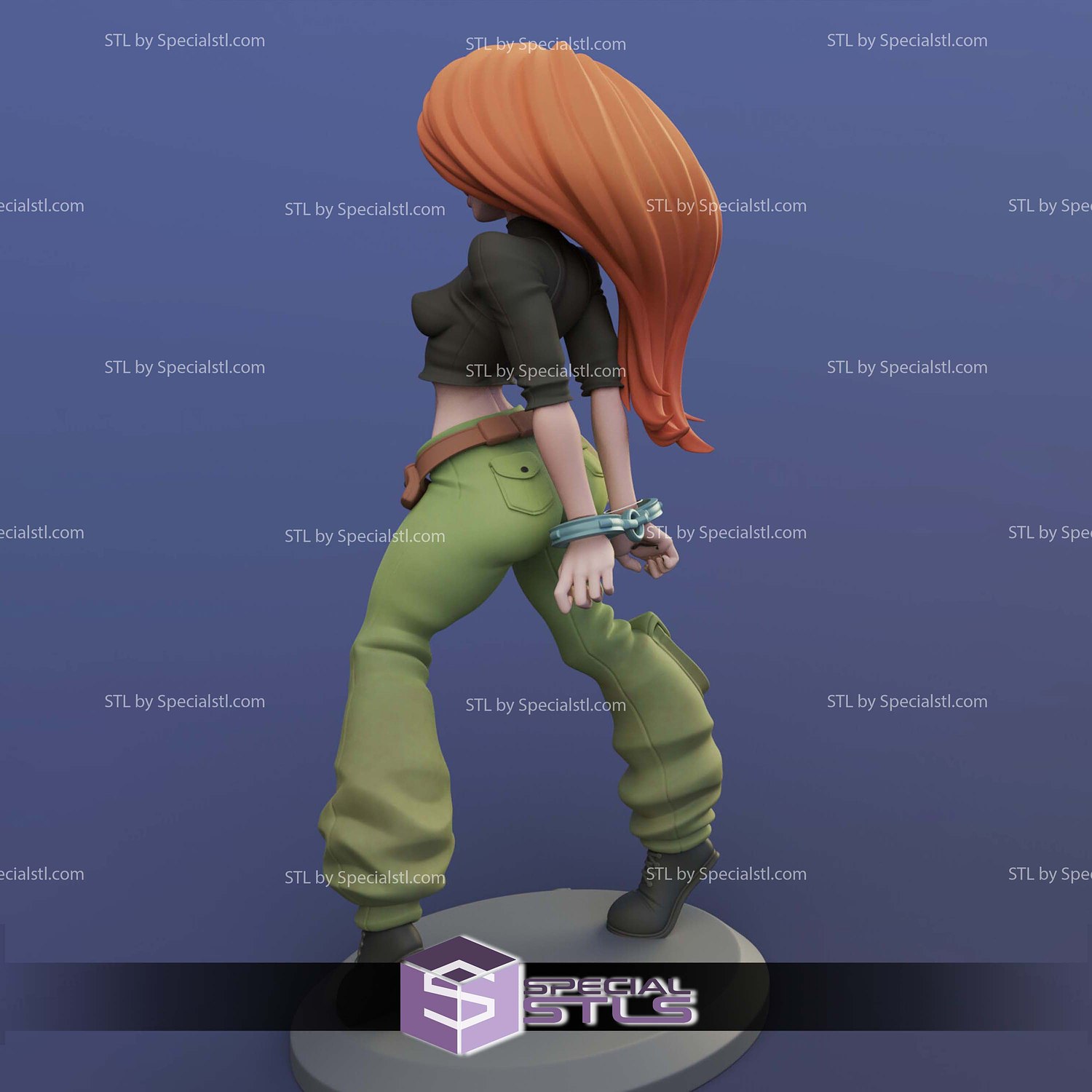 Kim Possible Stylized 3D Printing Models STL Model — view 2