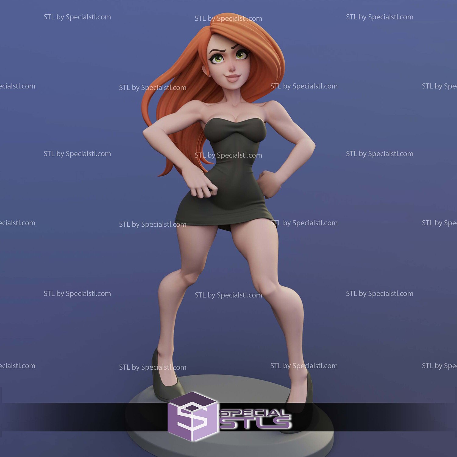 Kim Possible Stylized 3D Printing Models STL Model — view 3