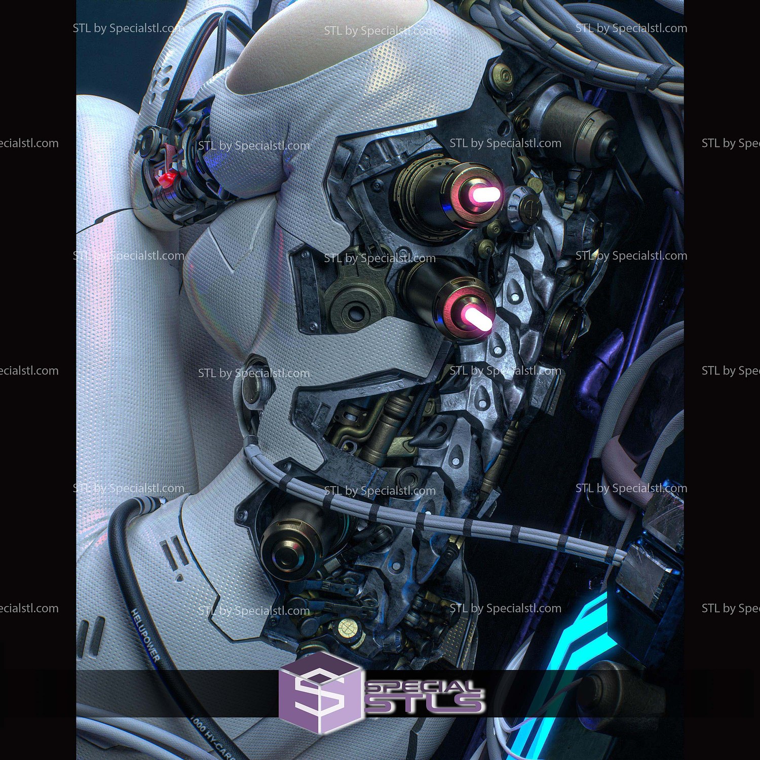 Motoko Ghost In The Shell 228mm STL Files 3D Model — view 4
