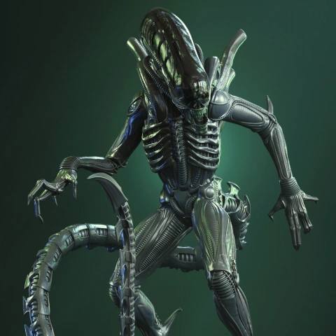Standing Xenomorph 3D Printer Files | Assembly STL Model