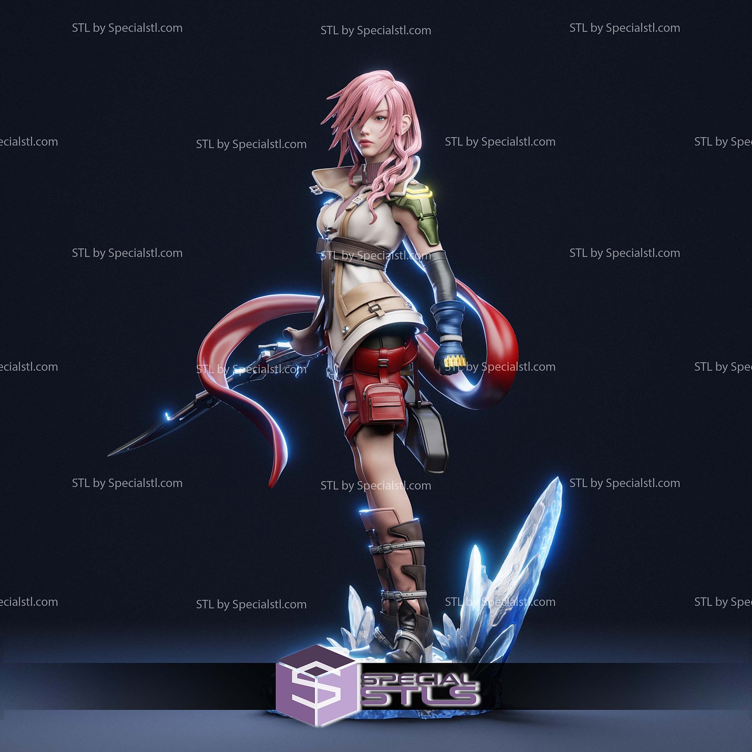 Lightning Final Fantasy 3D Printer Files STL Model — view 2
