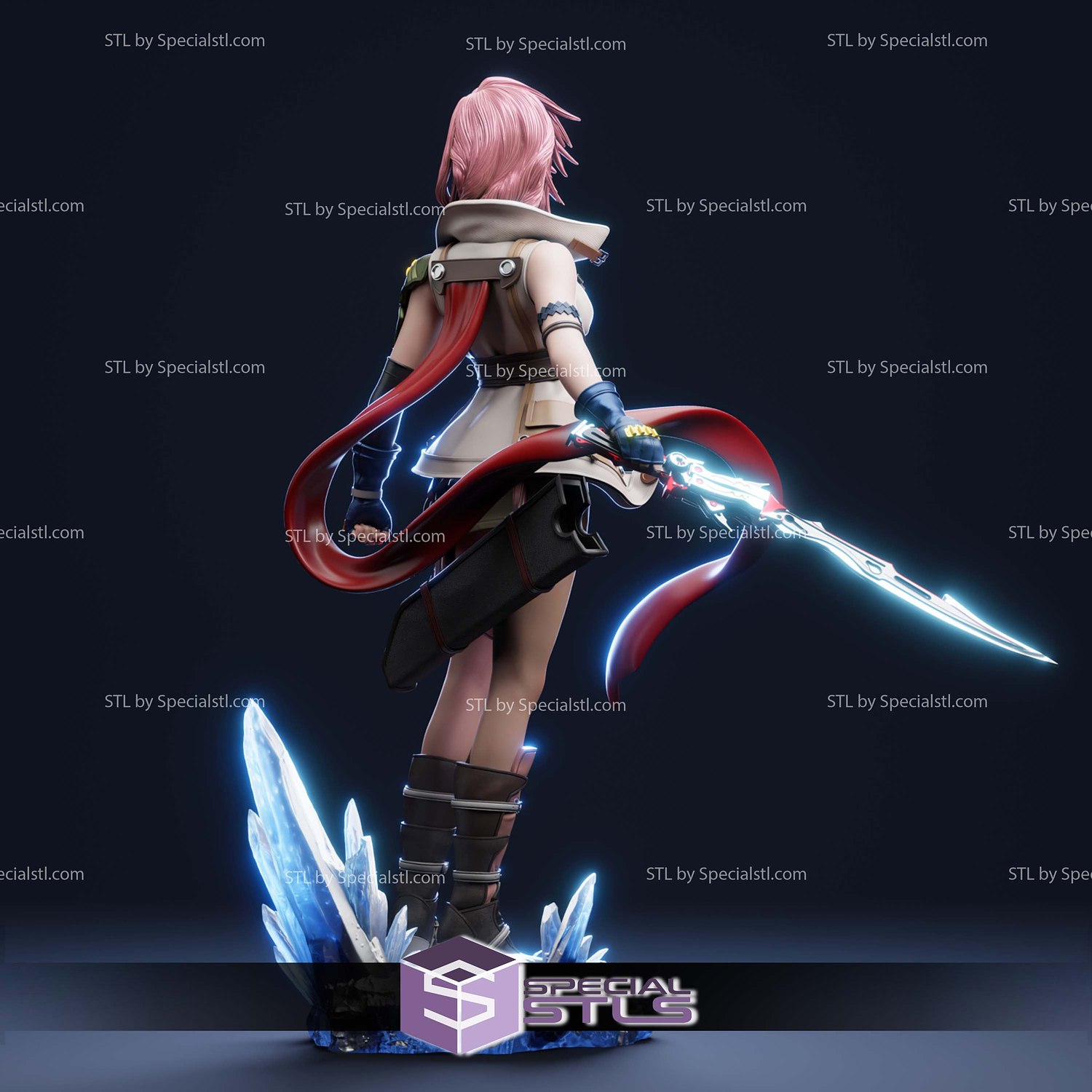Lightning Final Fantasy 3D Printer Files STL Model — view 3