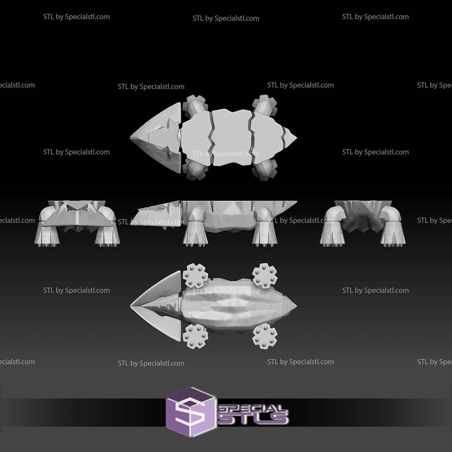 Pokemon STL Collection Hisuian Avalugg 3D Model — view 2