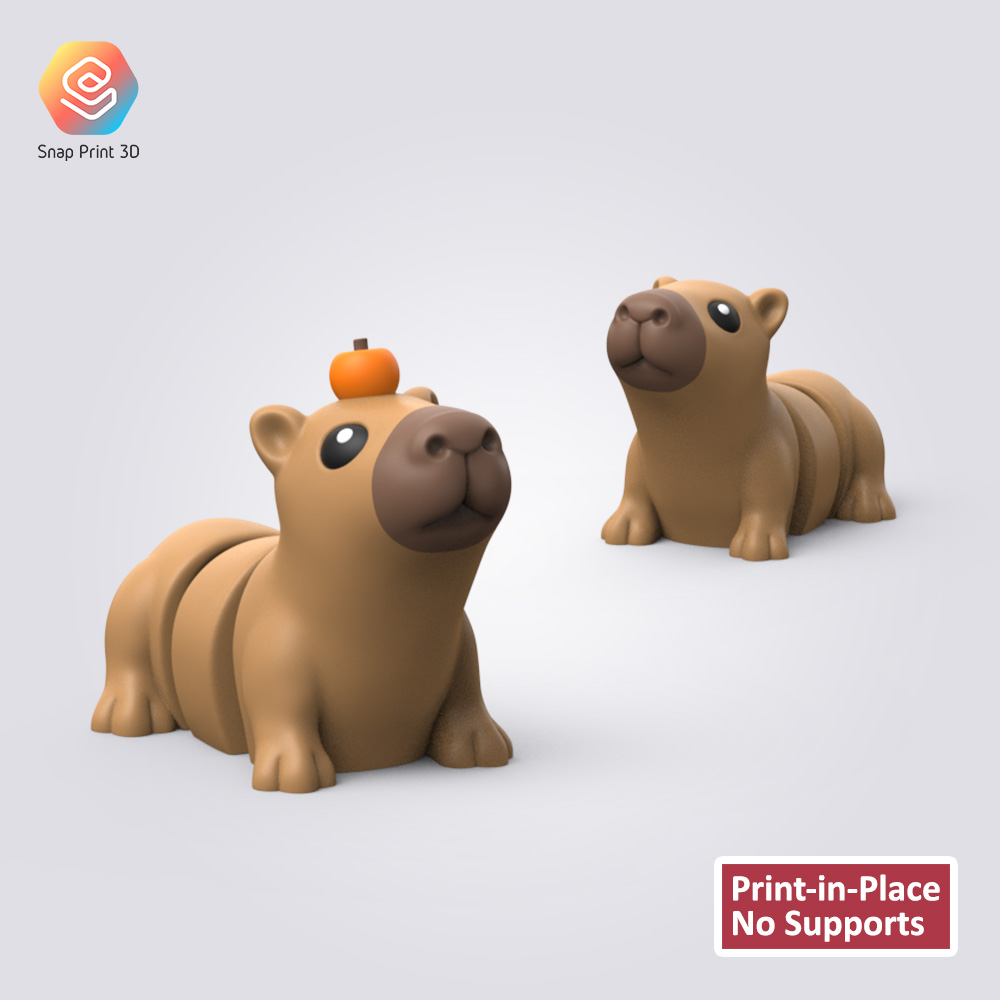 Flexi Capybara 3D STL Model