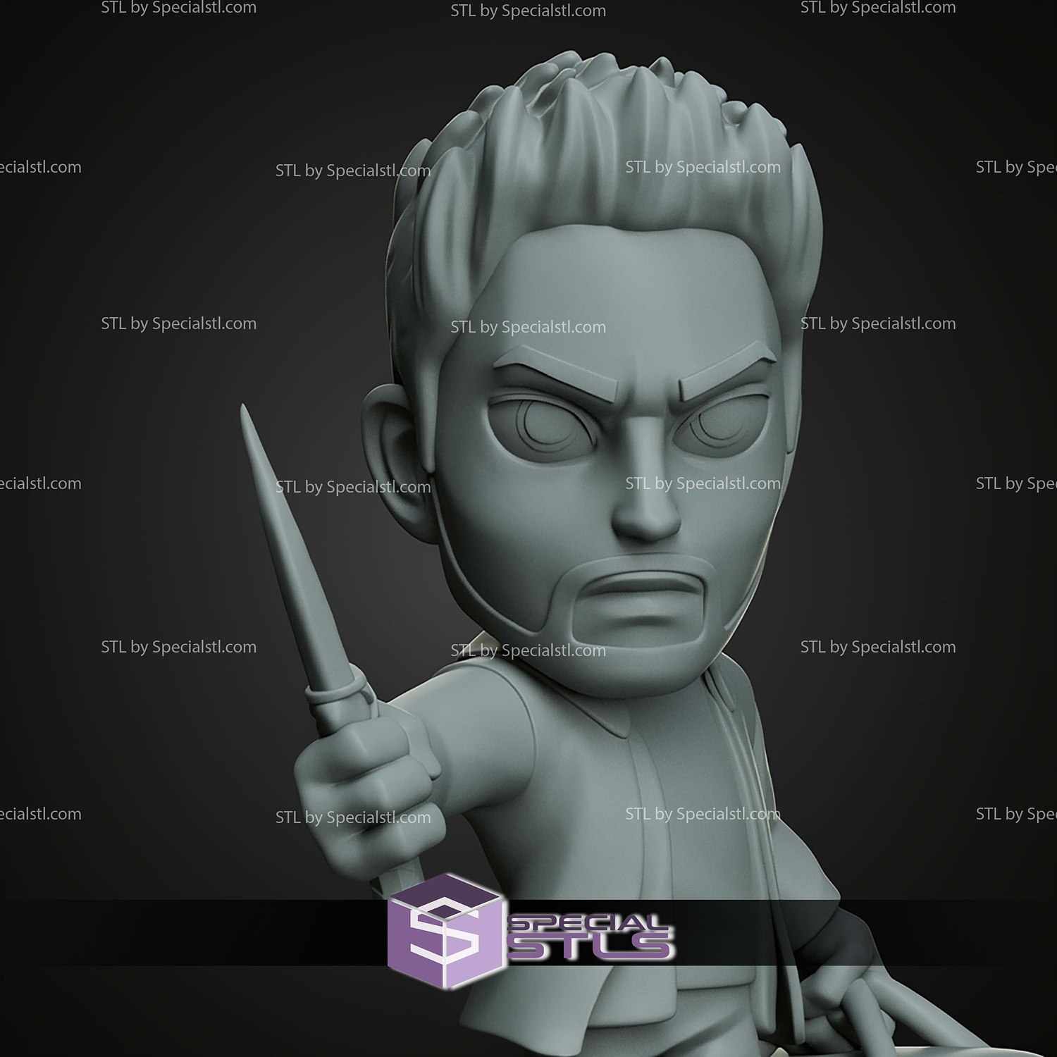 Chibi STL Collection Dean Winchester 3D Model — view 5