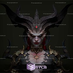 Lilith Diablo Bust 3D Printer Files STL Model