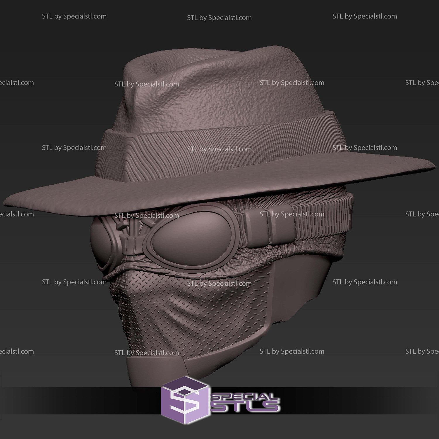 Custom Head STL Collection - Spider Noir 3D Model — view 2