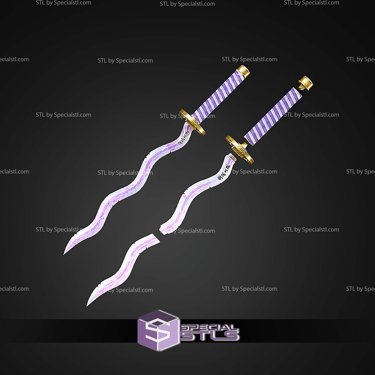 Cosplay STL Files Obanai Iguros Sword 3D Model — view 3