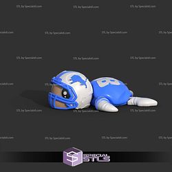 Basic STL Collection Football Turtle Detroit Lions 3D Model