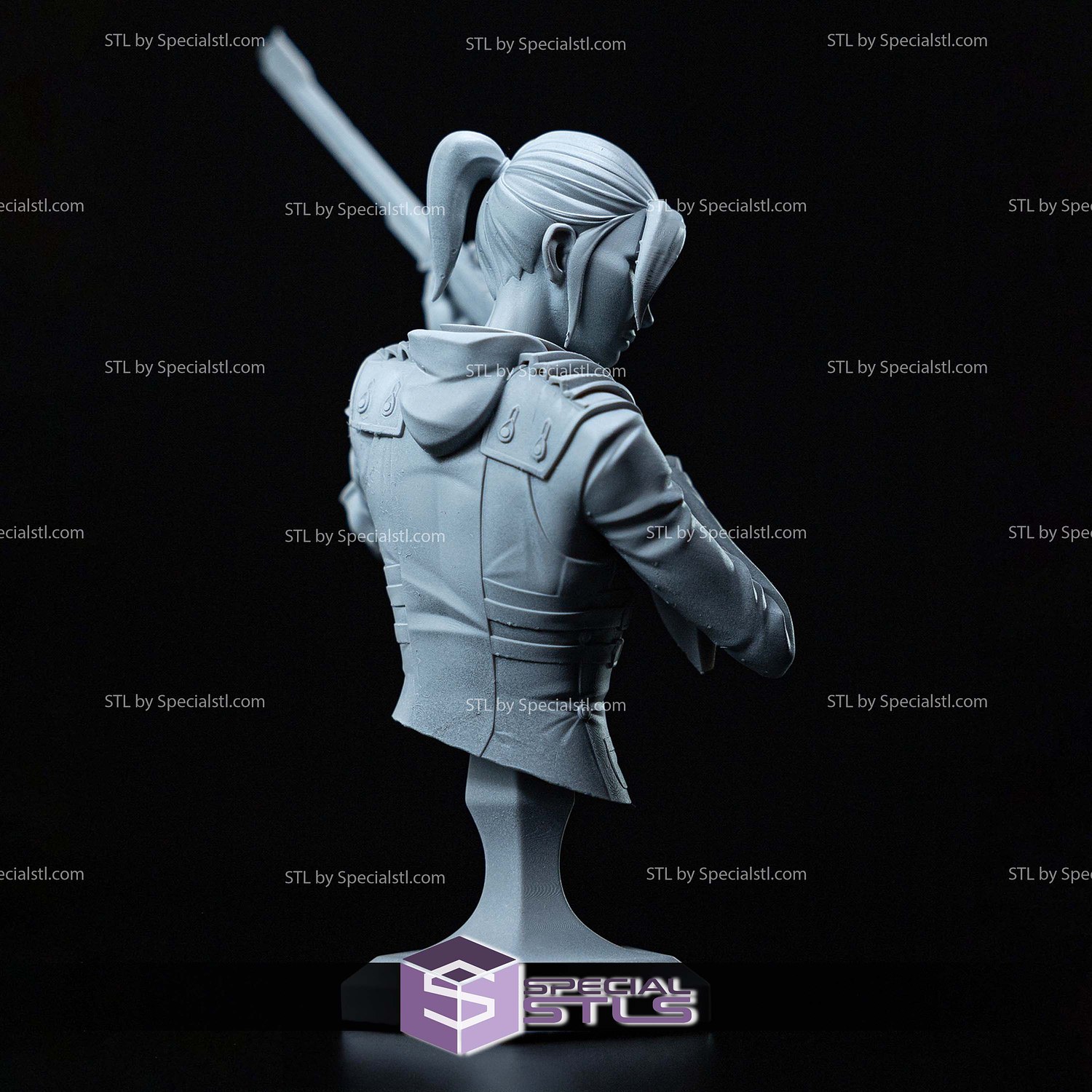 Caitlyn Kiramman Bust STL Printer Files 3D Model — view 2