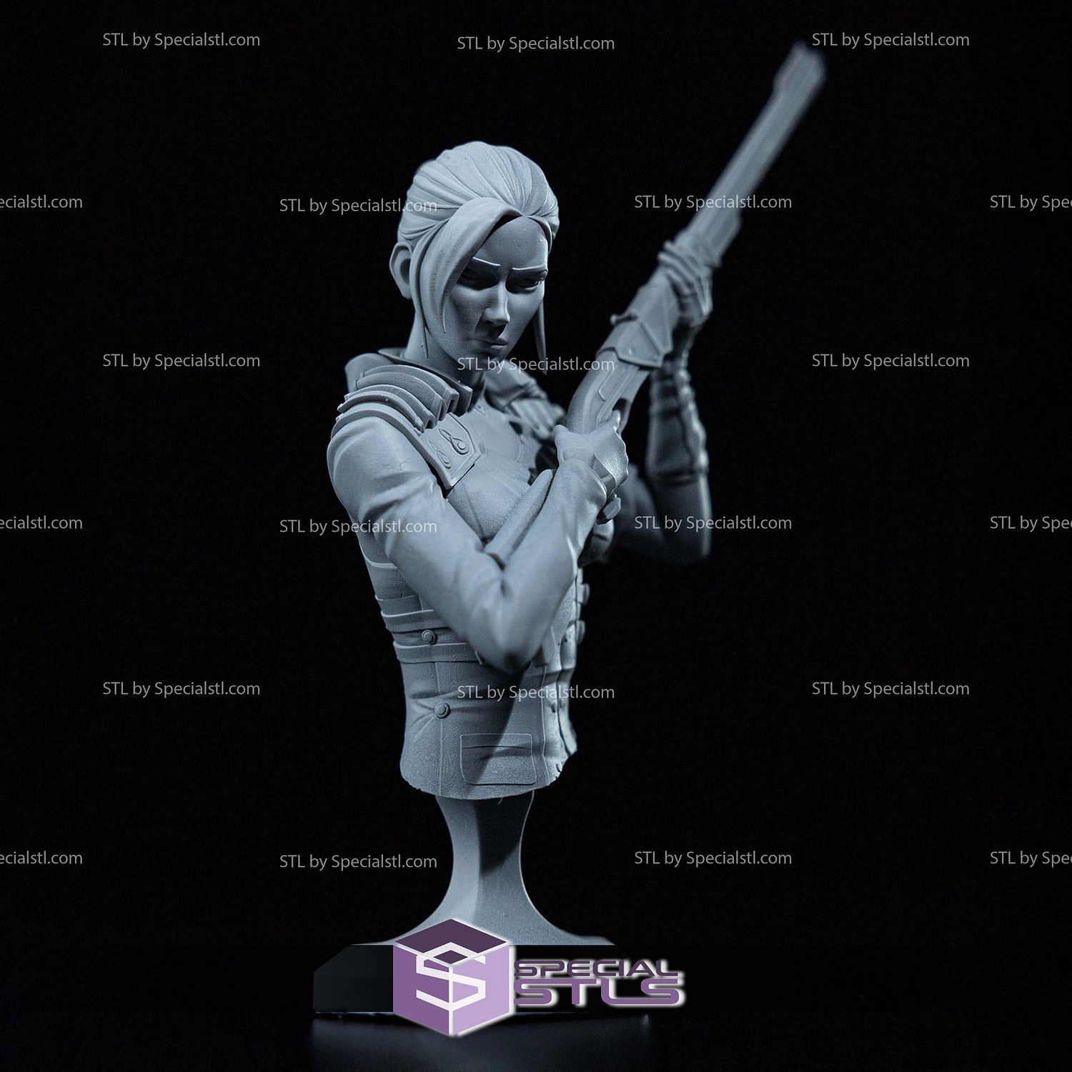 Caitlyn Kiramman Bust STL Printer Files 3D Model — view 4