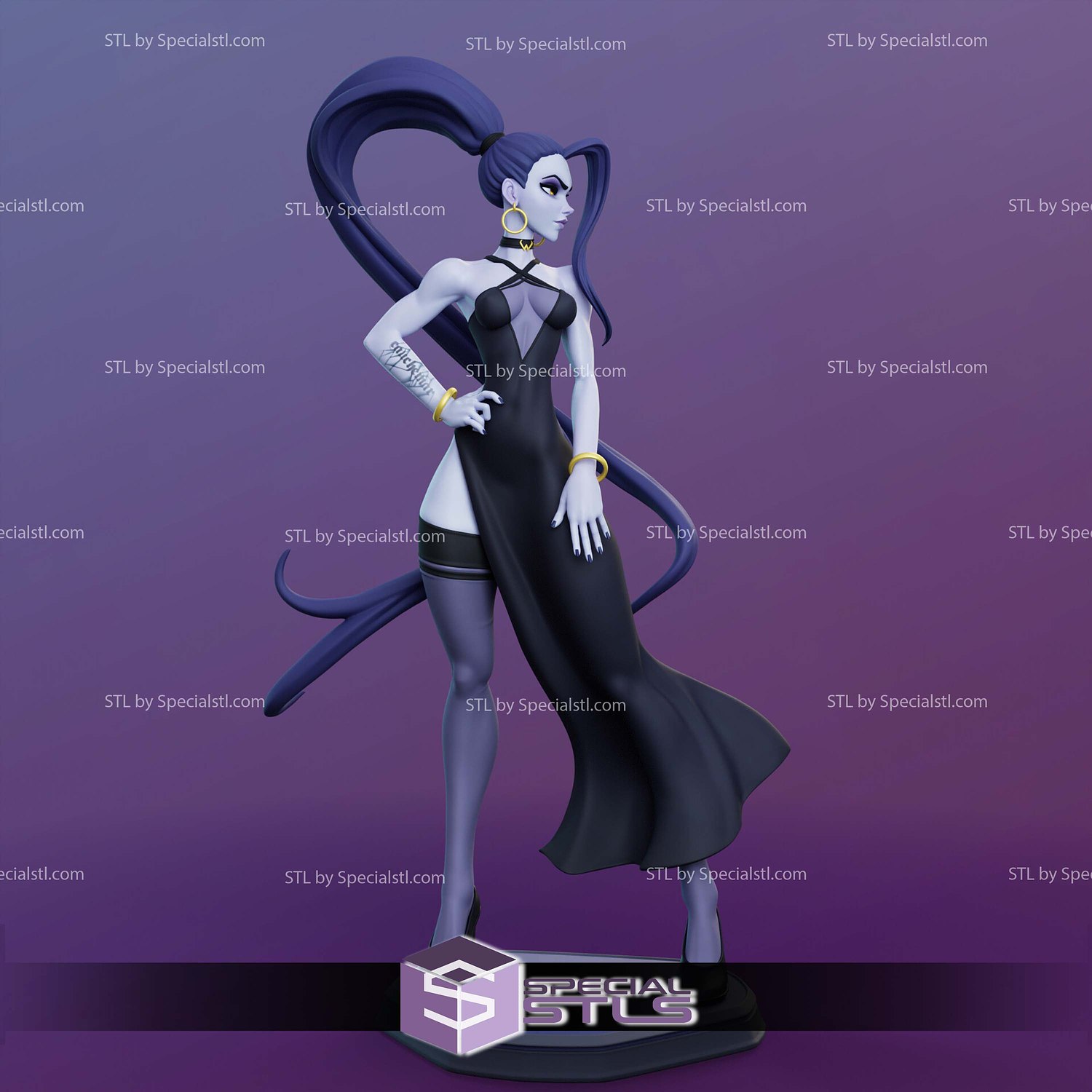 Amelie Lacroix Widowmaker STL Files 3D Model — view 6