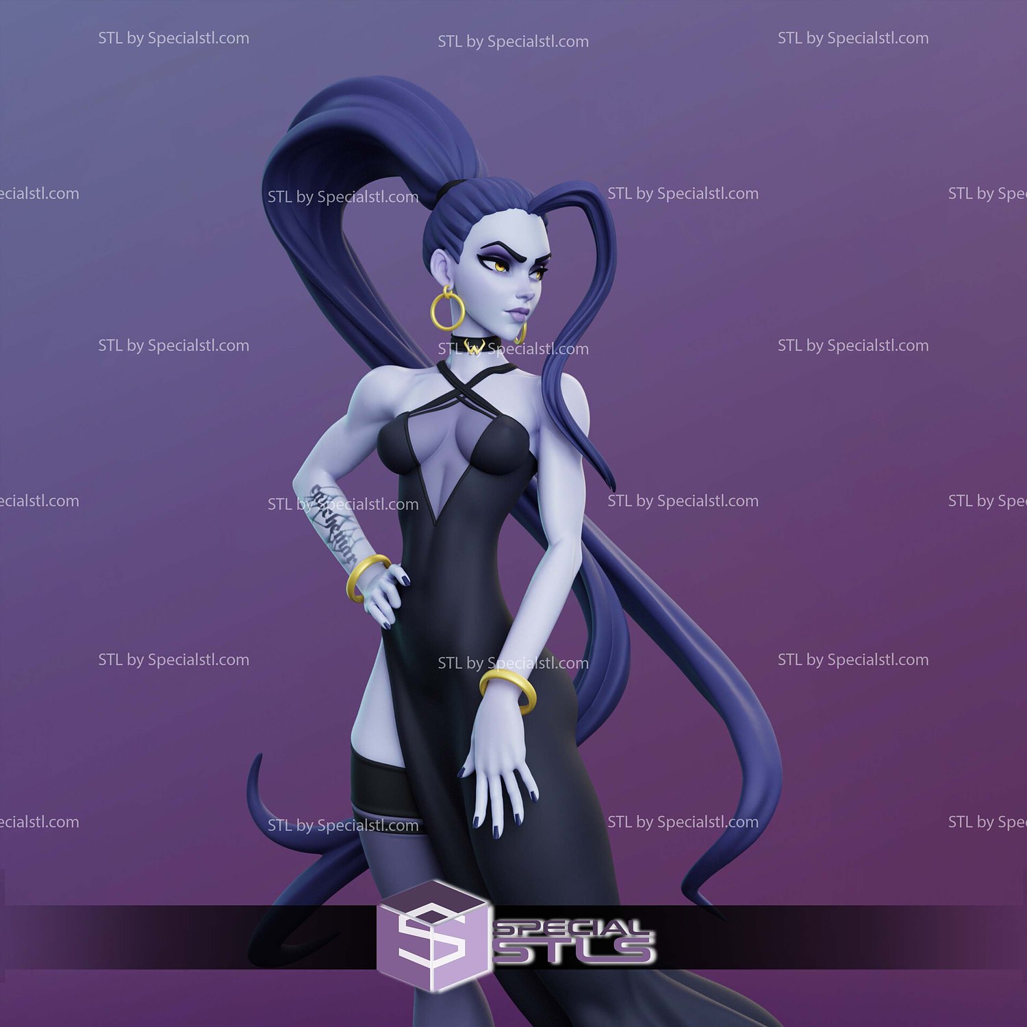 Amelie Lacroix Widowmaker STL Files 3D Model — view 7