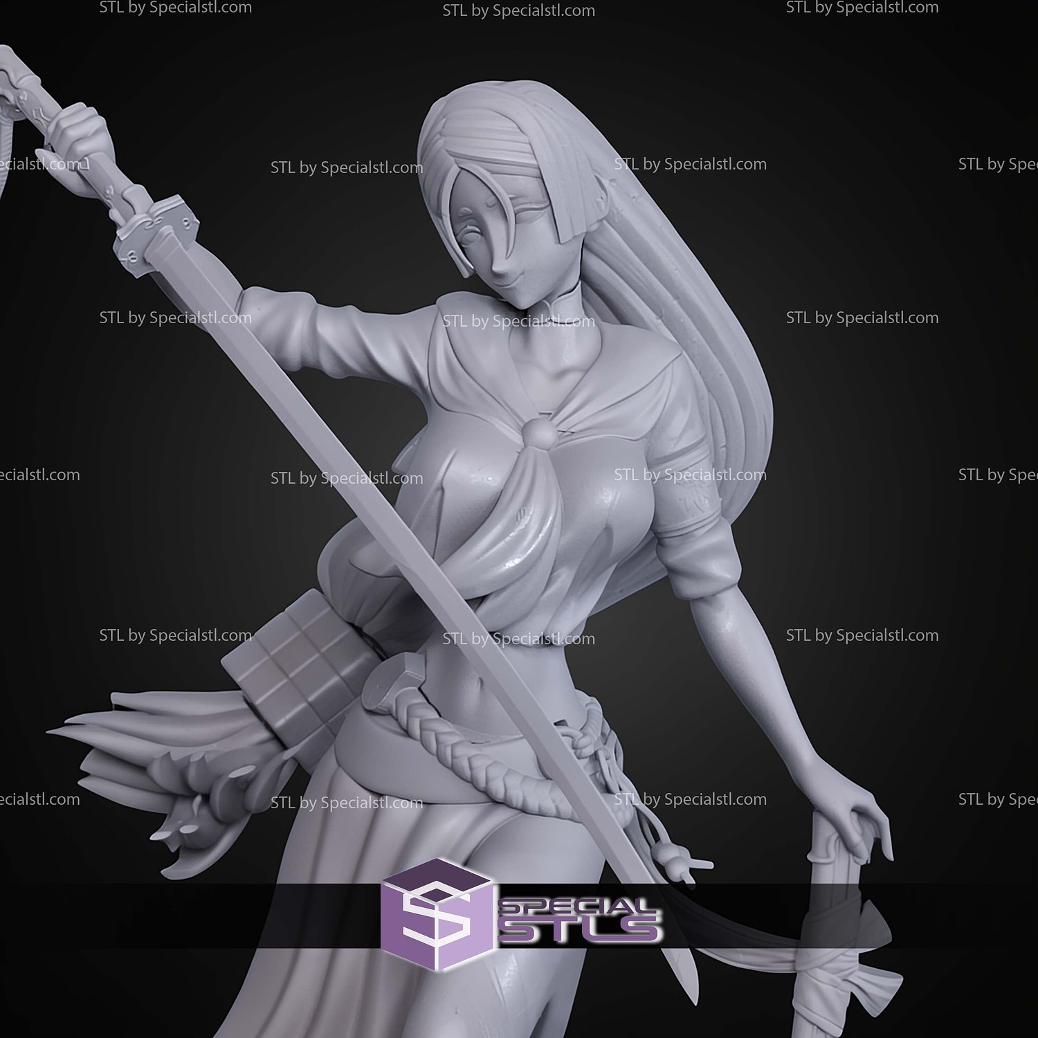 Minomoto No Raikou Fate GO 260mm STL Files 3D Model — view 2
