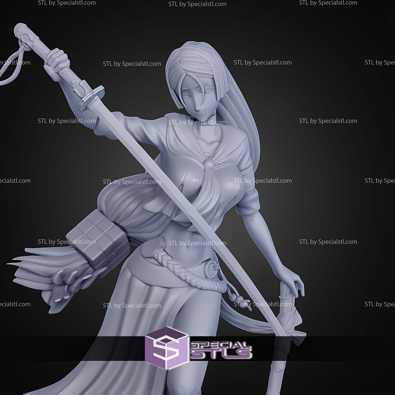 Minomoto No Raikou Fate GO 260mm STL Files 3D Model — view 3