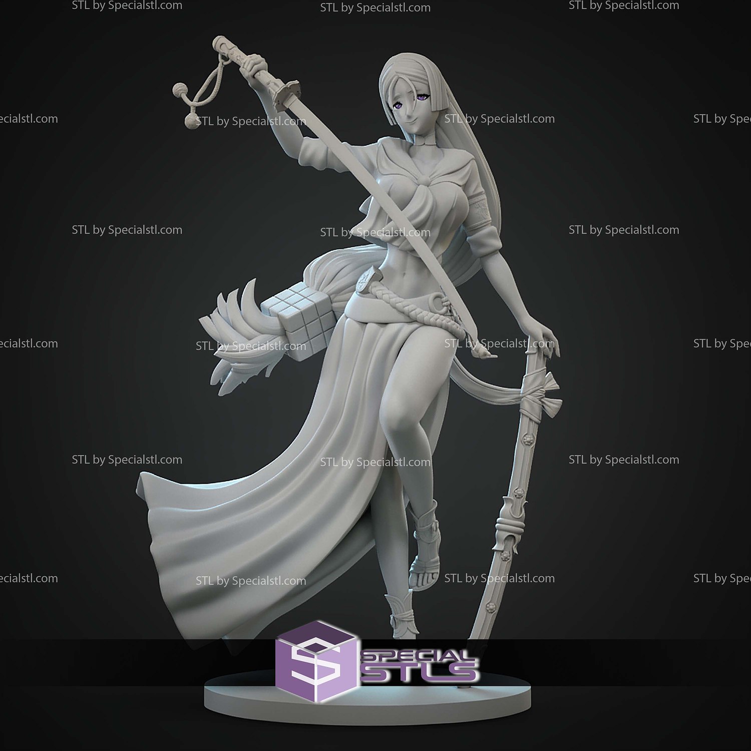 Minomoto No Raikou Fate GO 260mm STL Files 3D Model — view 8