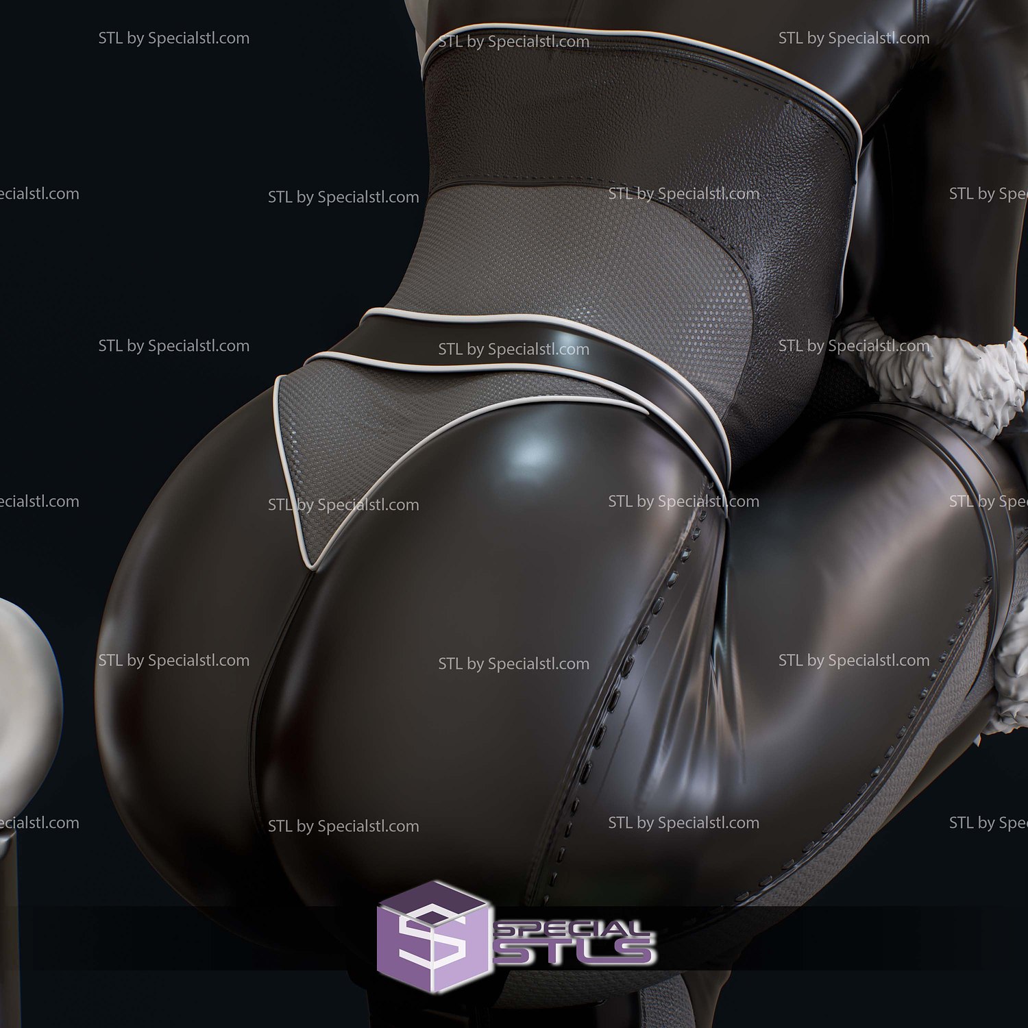 Black Cat Sitting Waiting STL Files 3D Model — view 5