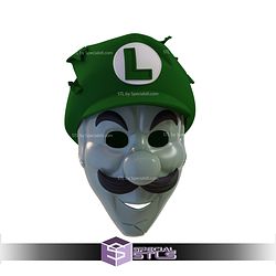 Cosplay STL Files Luigi Vendetta Mask 3D Model