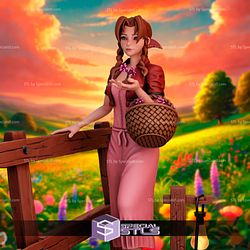 Aerith Gainsborough at the Farm Digital STL Files 3D Model
