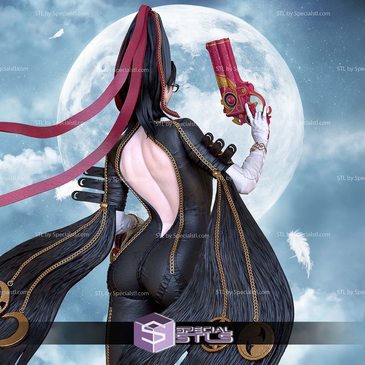 Bayonetta 2 Gun 3D Printer Files STL Model — view 2
