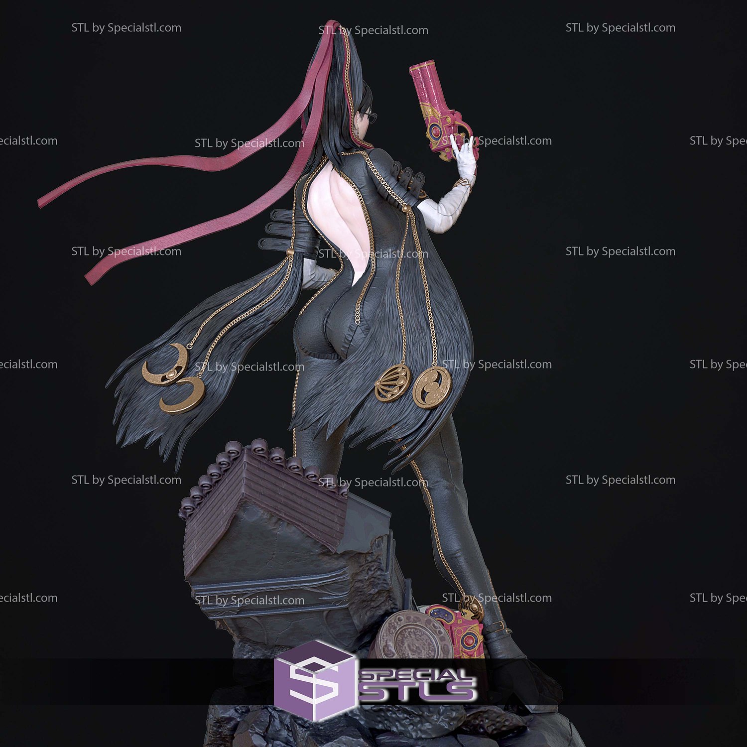 Bayonetta 2 Gun 3D Printer Files STL Model — view 4