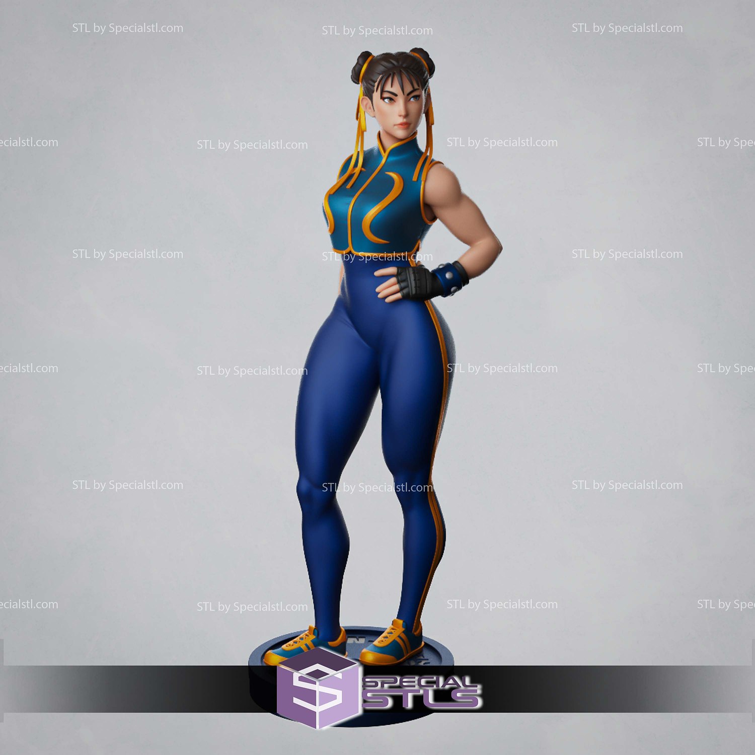 Chun-Li Sport Standalone 3D Printer Files STL Model — view 2