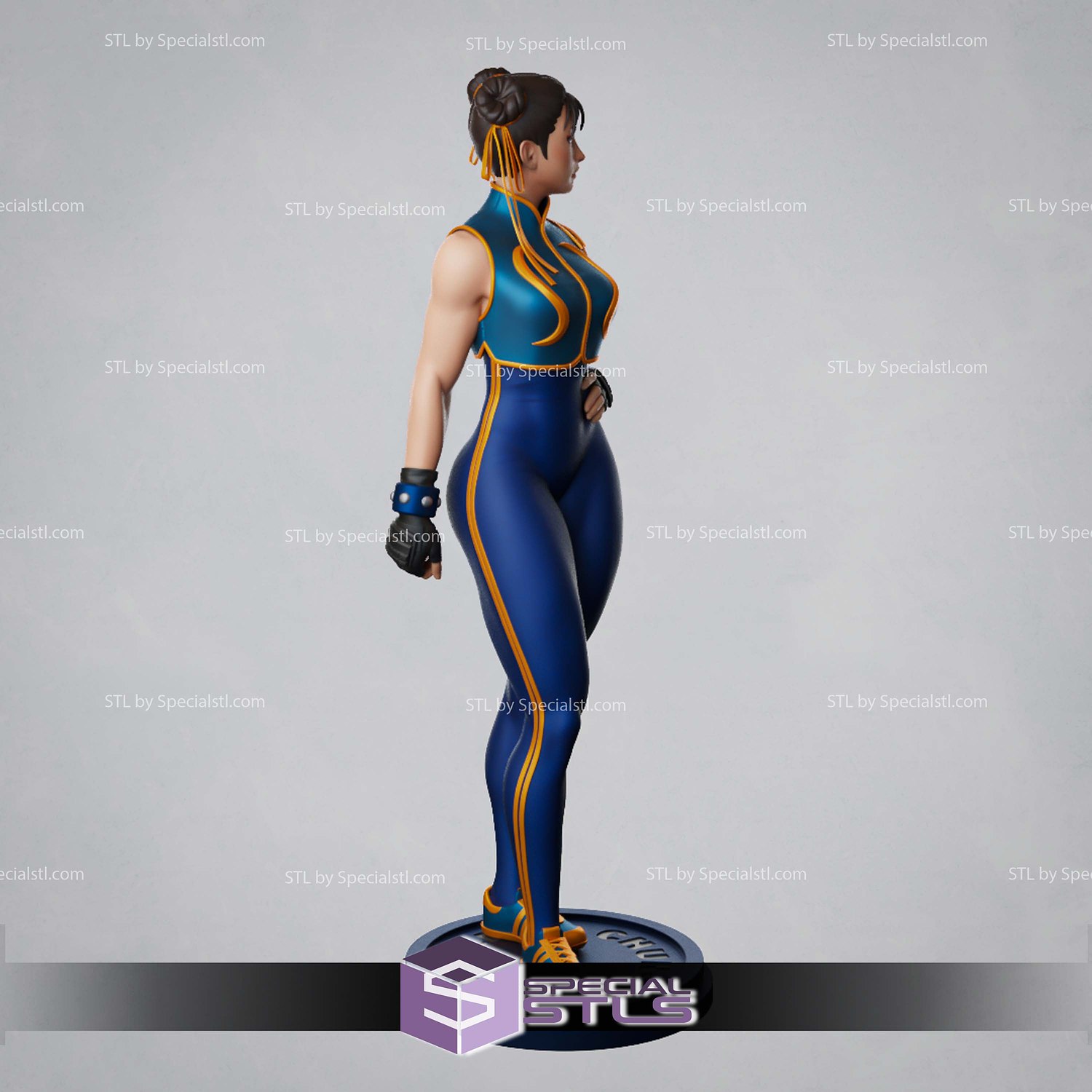 Chun-Li Sport Standalone 3D Printer Files STL Model — view 5