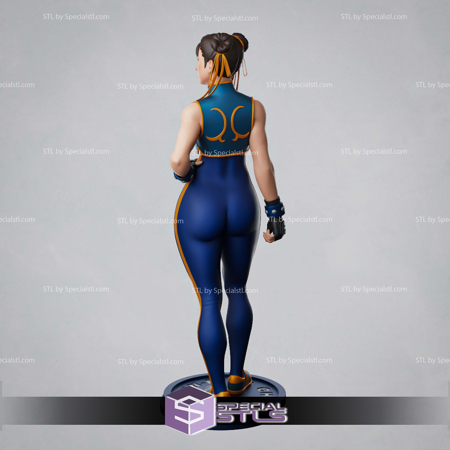 Chun-Li Sport Standalone 3D Printer Files STL Model — view 6