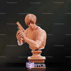 Leon Scott Kennedy Bust V2 STL Files 3D Model