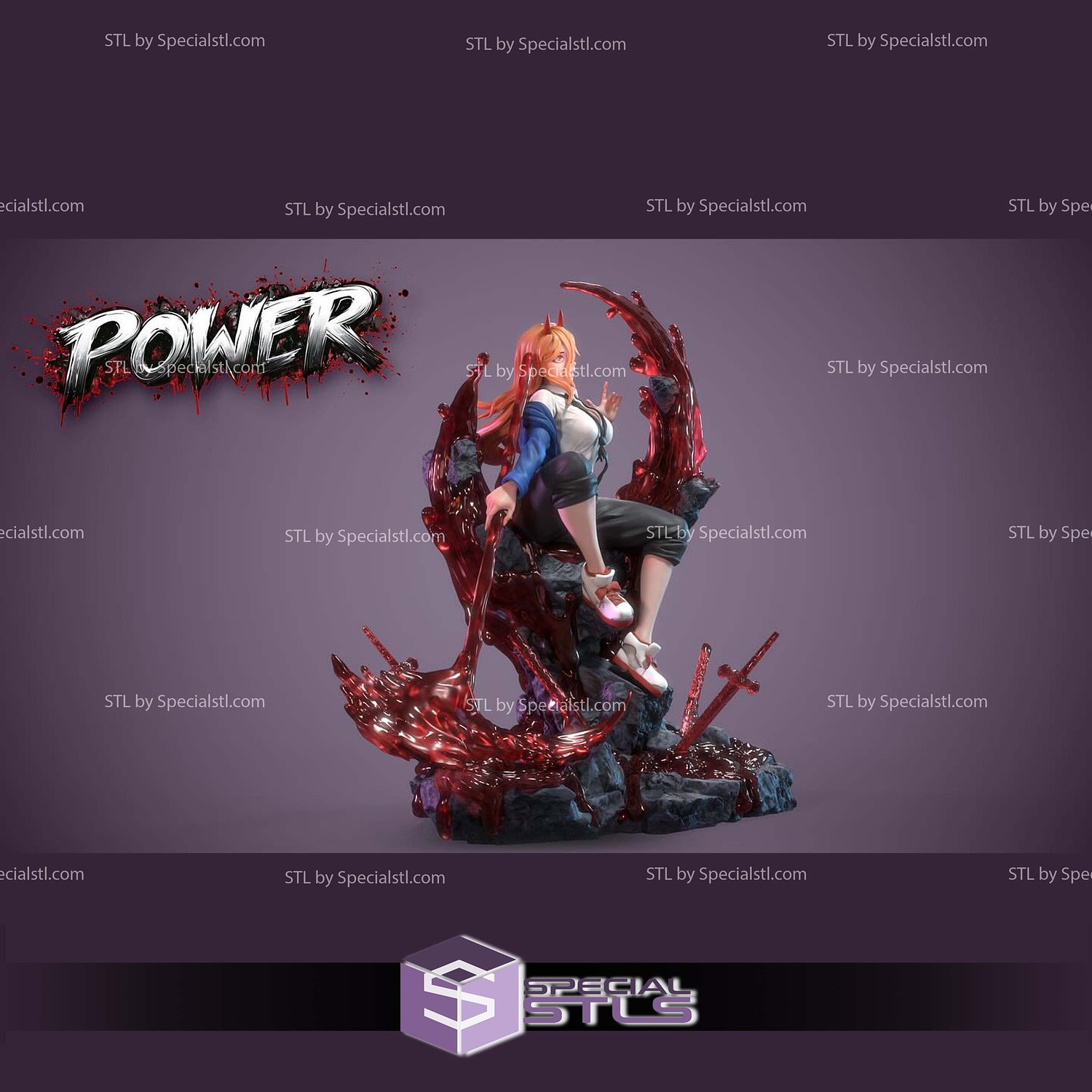 Blood Fiend Power Chainsaw Man STL Files 3D Model — view 2