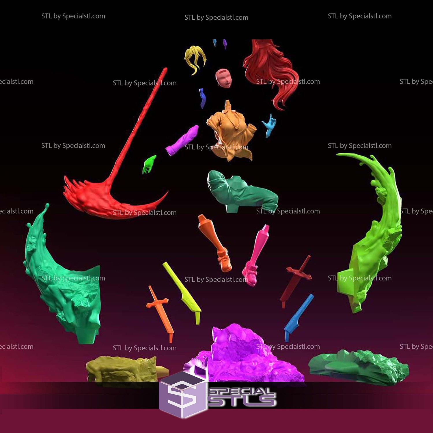 Blood Fiend Power Chainsaw Man STL Files 3D Model — view 3