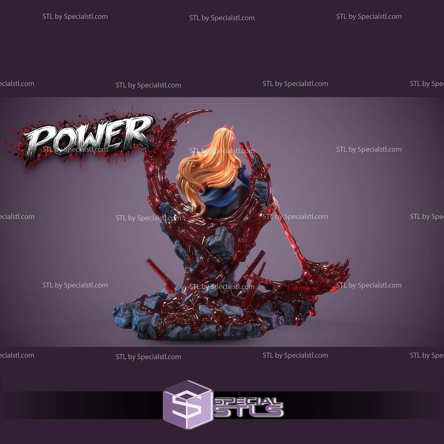 Blood Fiend Power Chainsaw Man STL Files 3D Model — view 4