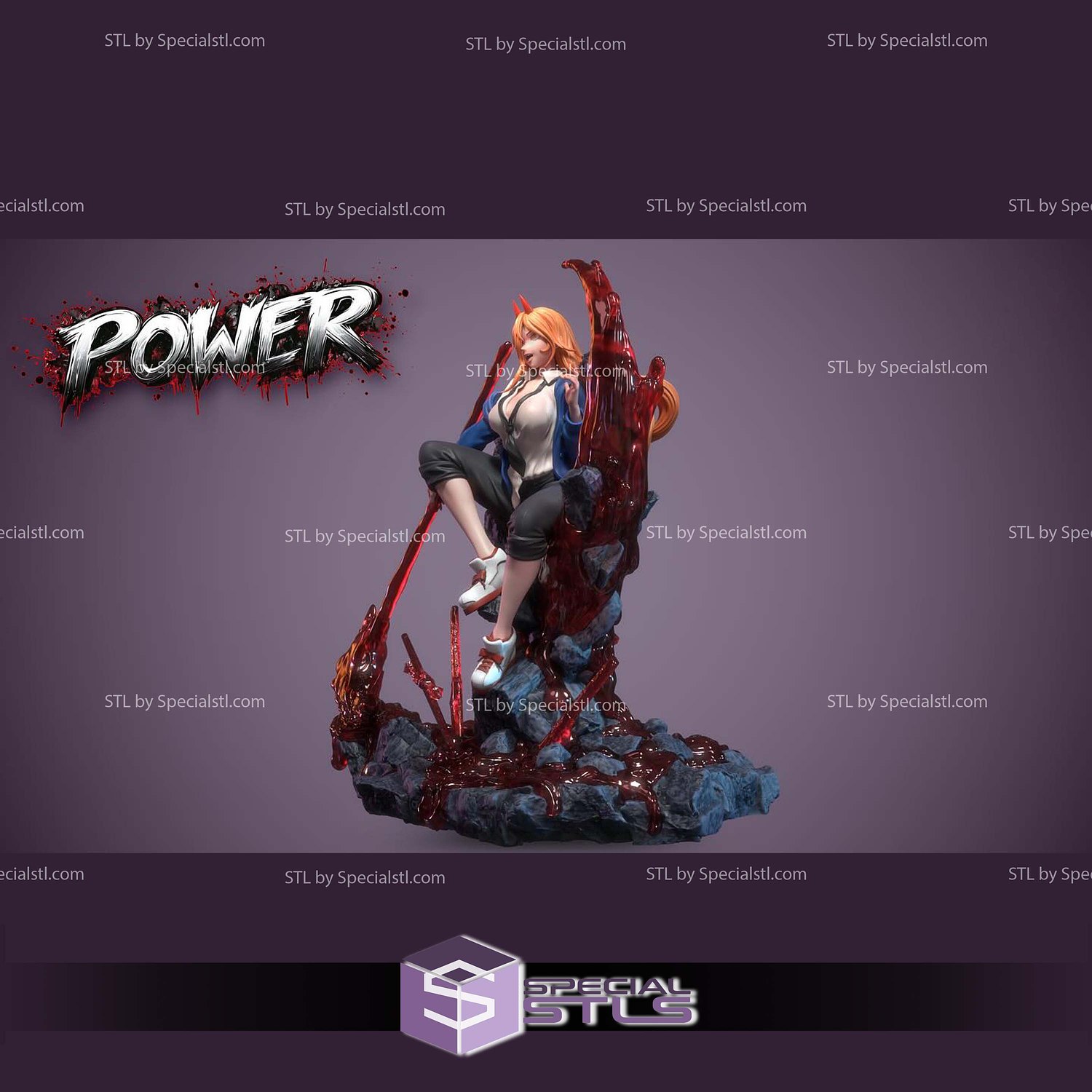 Blood Fiend Power Chainsaw Man STL Files 3D Model — view 6