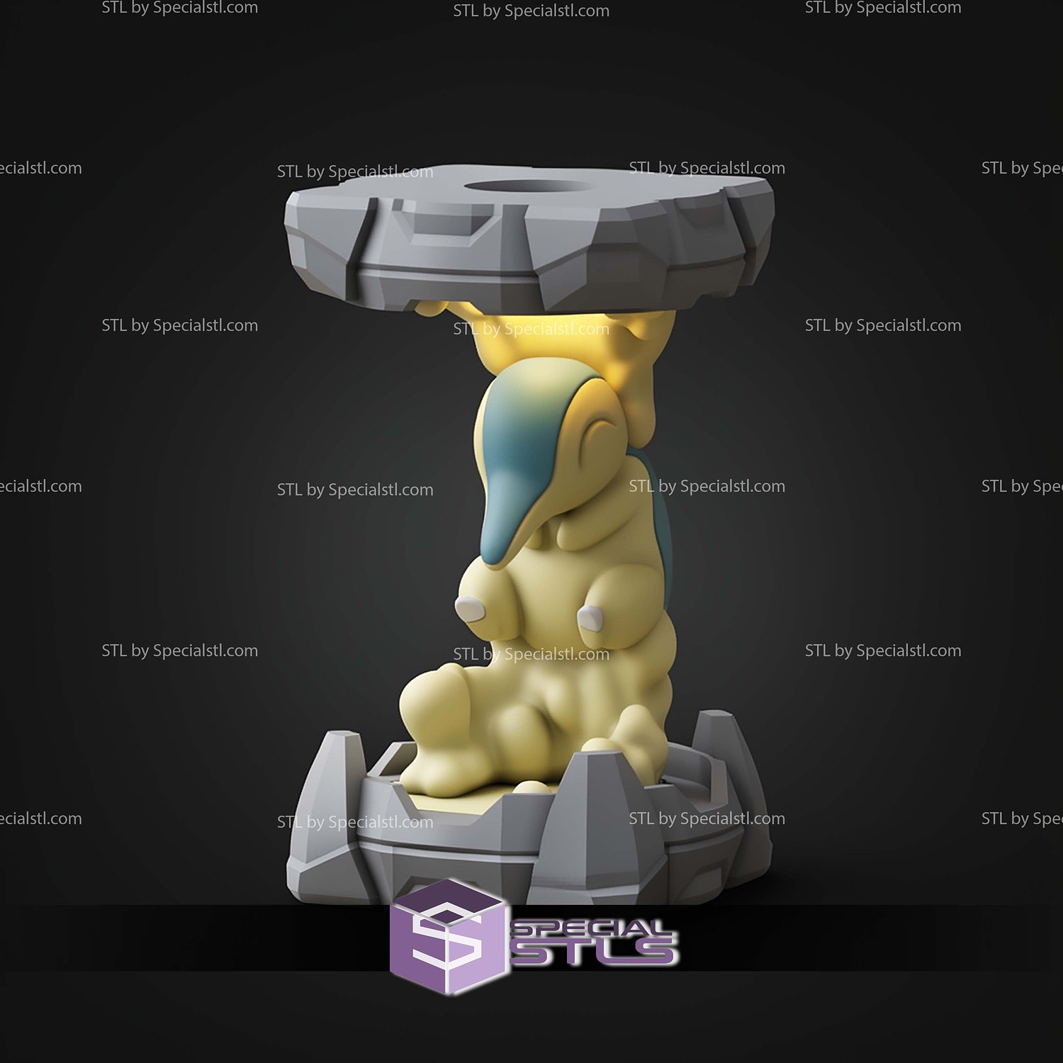 Pokemon Clone Lab Colletion Cyndaquil STL Files 3D Model — view 3