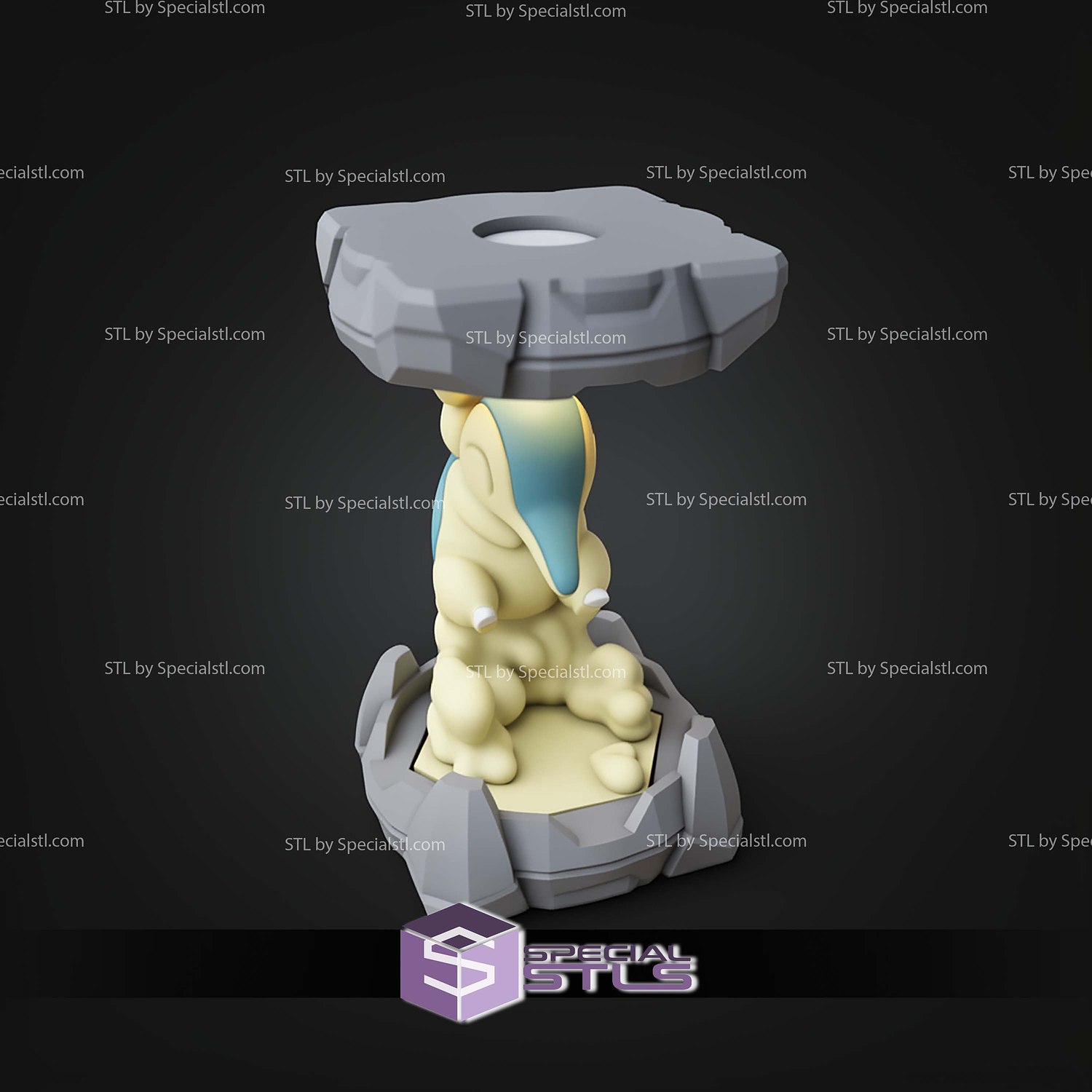 Pokemon Clone Lab Colletion Cyndaquil STL Files 3D Model — view 4