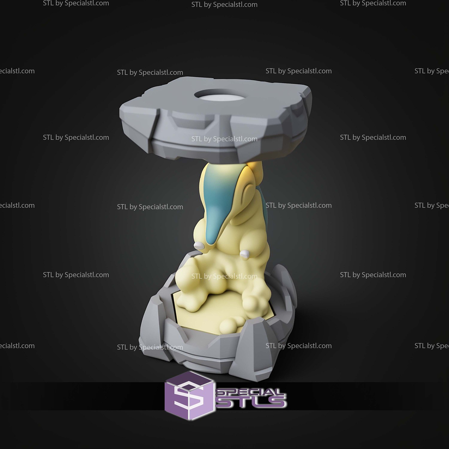 Pokemon Clone Lab Colletion Cyndaquil STL Files 3D Model — view 6