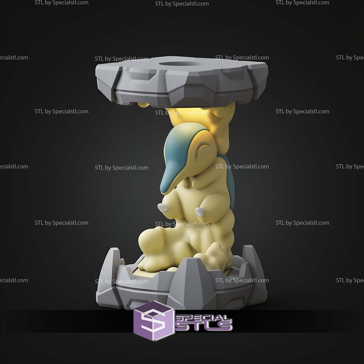 Pokemon Clone Lab Colletion Cyndaquil STL Files 3D Model — view 8