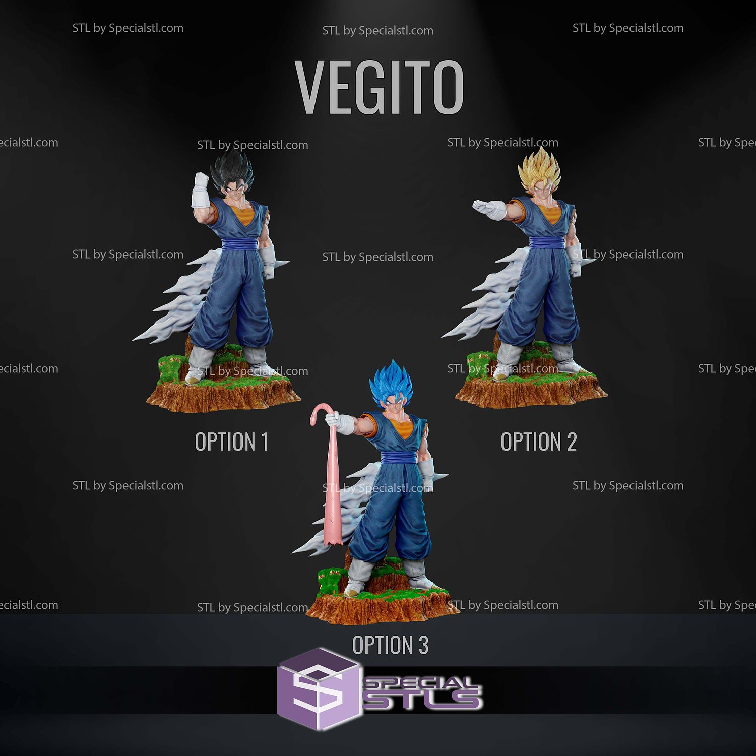 Vegito Various Version 3D Printing Models STL Model — view 4
