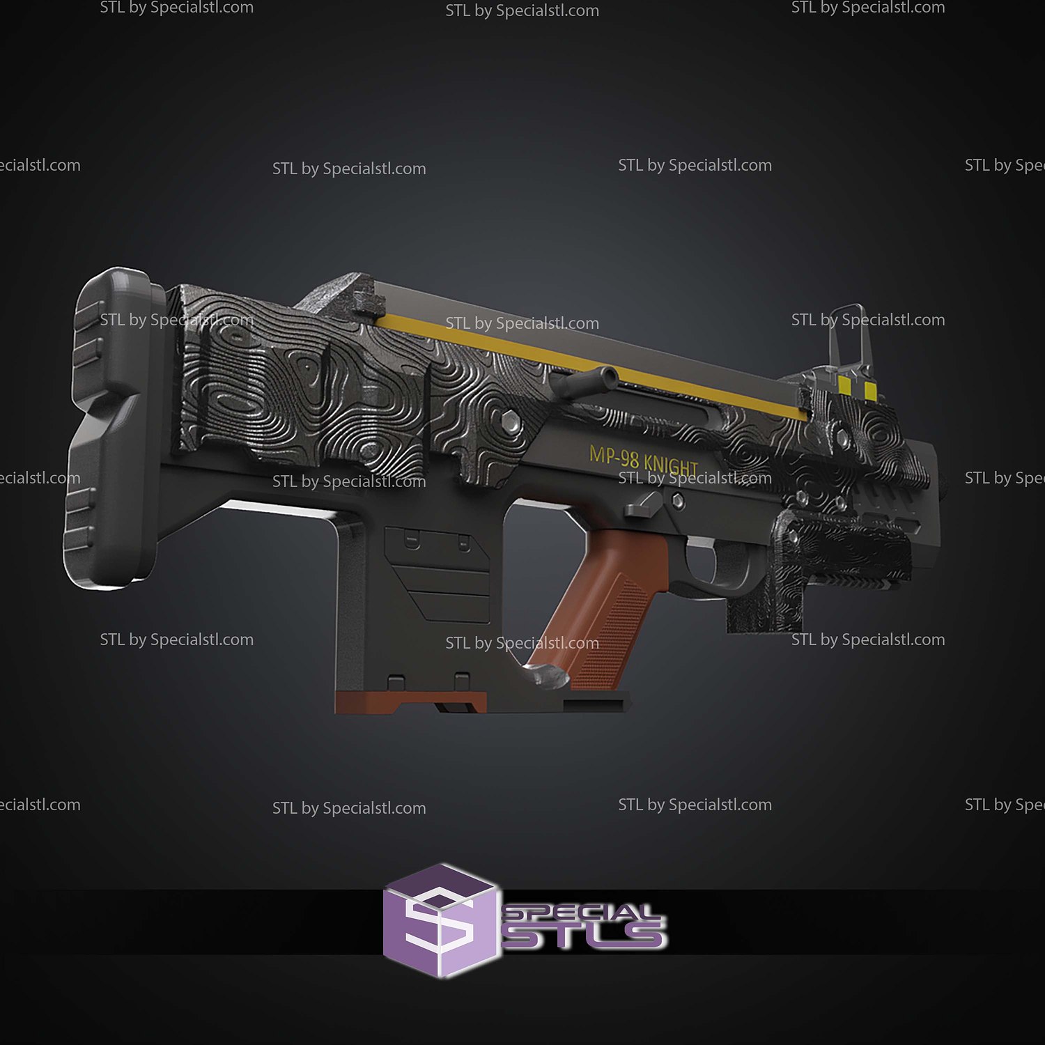 Cosplay STL Files MP 98 Knight SMG Helldivers 2 3D Model — view 3