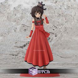 Konosuba Megumin Red 3D Model Sculpture STL Model