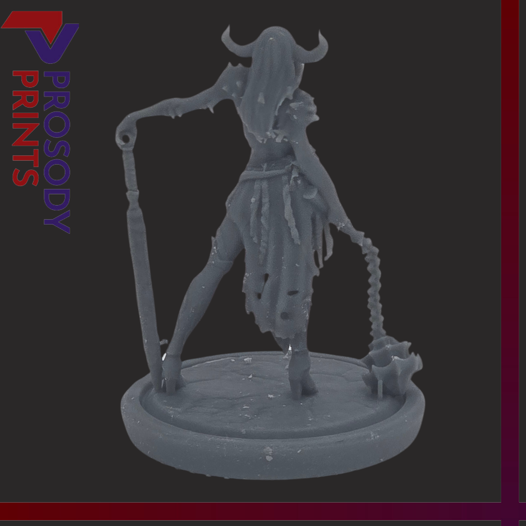 Demon Woman - 32mm 3D STL Model