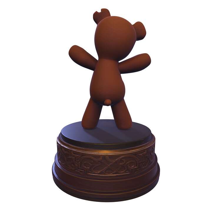 Stylized PBR Bear Figurine 3D GLTF Model — view 5