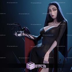 Morticia The Addams Family 280mm STL Files 3D Model
