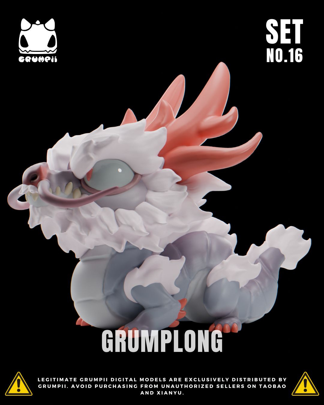 Grumpii 3D Printable Art Toy - Chubbii Series - Set 16 STL Model — view 2