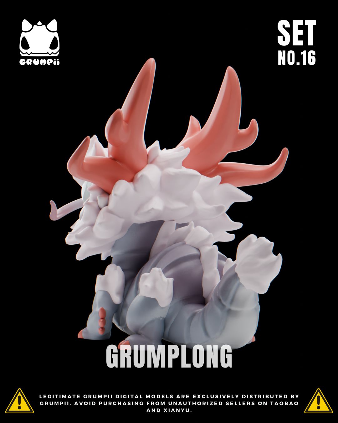 Grumpii 3D Printable Art Toy - Chubbii Series - Set 16 STL Model — view 3