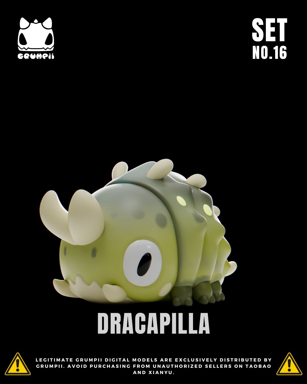 Grumpii 3D Printable Art Toy - Chubbii Series - Set 16 STL Model — view 6