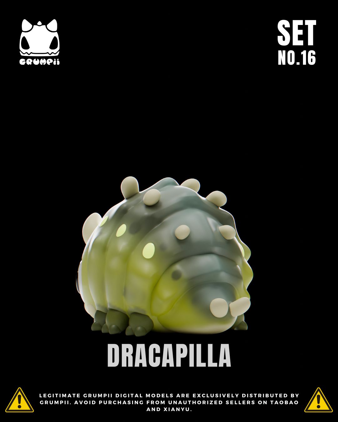 Grumpii 3D Printable Art Toy - Chubbii Series - Set 16 STL Model — view 7
