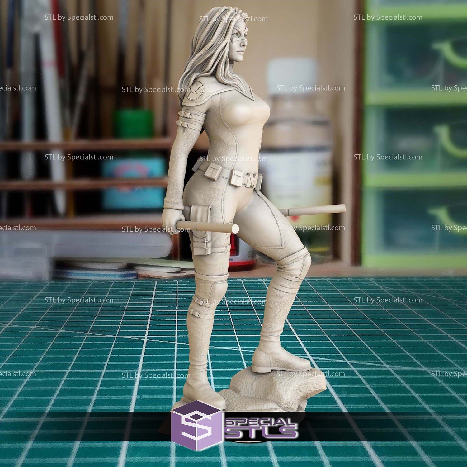 Mockingbird Marvel Hero Standalone 3D Printer Files STL Model — view 4