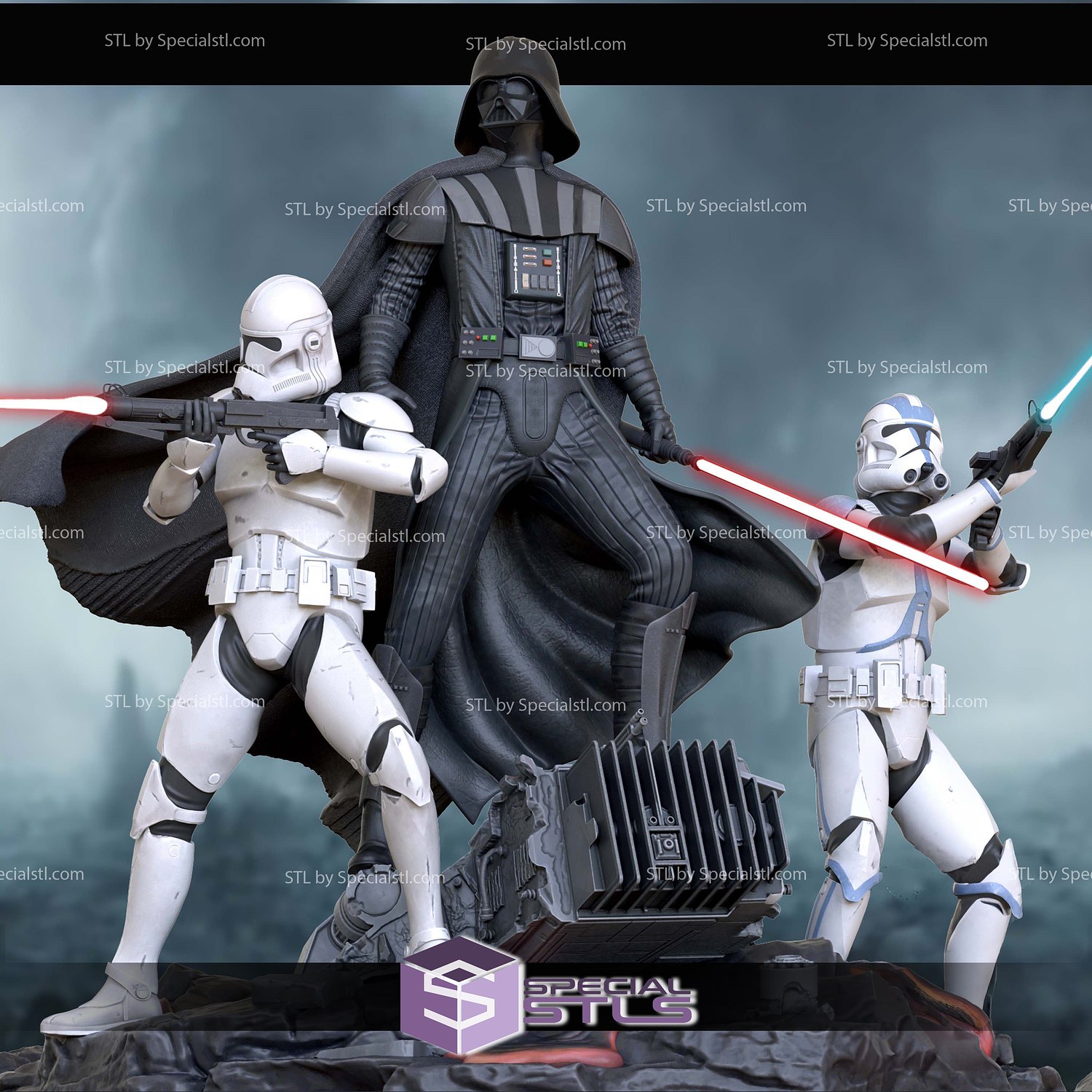 Battle Front Classic Diorama 3D Printer Files STL Model — view 2