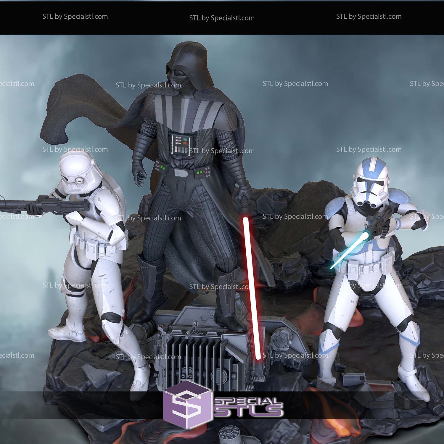 Battle Front Classic Diorama 3D Printer Files STL Model — view 3